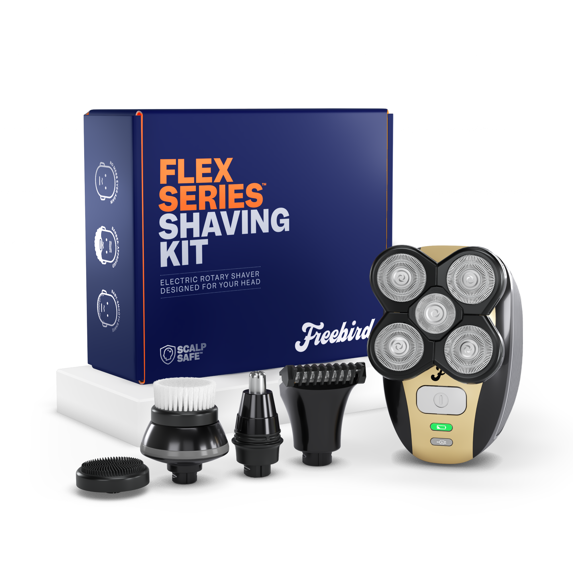 Freebird FlexSeries™ Shaving Kit Electric Head & Face Shaver Freebird FlexSeries™ Shaving Kit Electric Head & Face Shaver